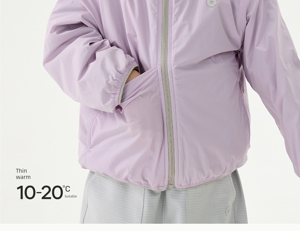 Q 21m Fleece Children's Jacket for Autumn, Windproof and Light Rain Resistant, Lightweight Anti-Static Fleece Hooded Top for Boys and Girls — 5