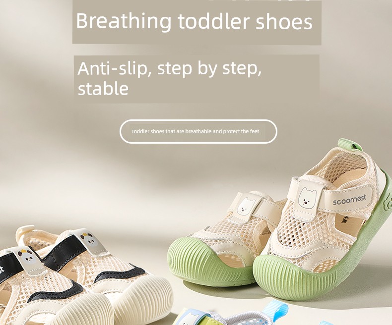 Kechao Kidsren's Baby Toddler Shoes Spring and Summer Functional Shoes for Boys and Girls with Soft Soles Indoor Baby Breathable Mesh Anti-Slip Shoes — 2
