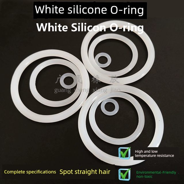O-ring white and black silicone transparent sealing ring 3 3.5 4 4.5 5 5.5 6 6.5 7 7.5 Wire diameter 1mm