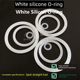 O-ring white and black silicone transparent sealing ring 3 3.5 4 4.5 5 5.5 6 6.5 7 7.5 Wire diameter 1mm