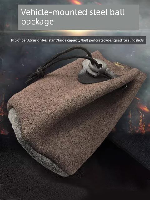 Slingshot accessories Car steel ball bag Nibiao bag Large capacity outdoor microfiber waist bag hanging bag special integrated storage bag