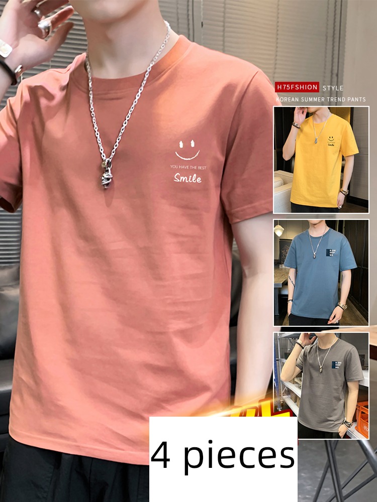Ice feeling Big size schoolboy summer wear Put on your clothes Short sleeve T-shirt