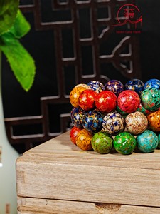 DIY Seven Lane Single Bead 15mm Rhinoceros Skin Handicraft Paint