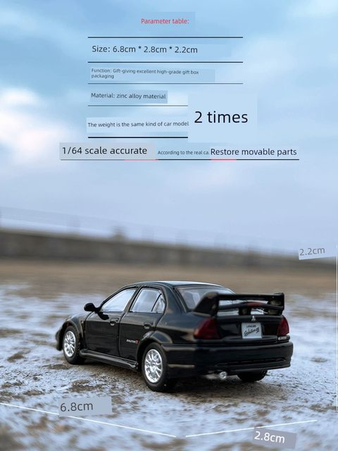 JKM1/64 Sixth Generation EVO Metal Car Model Mini Simulation Children's Toy Gift Ornaments Collection