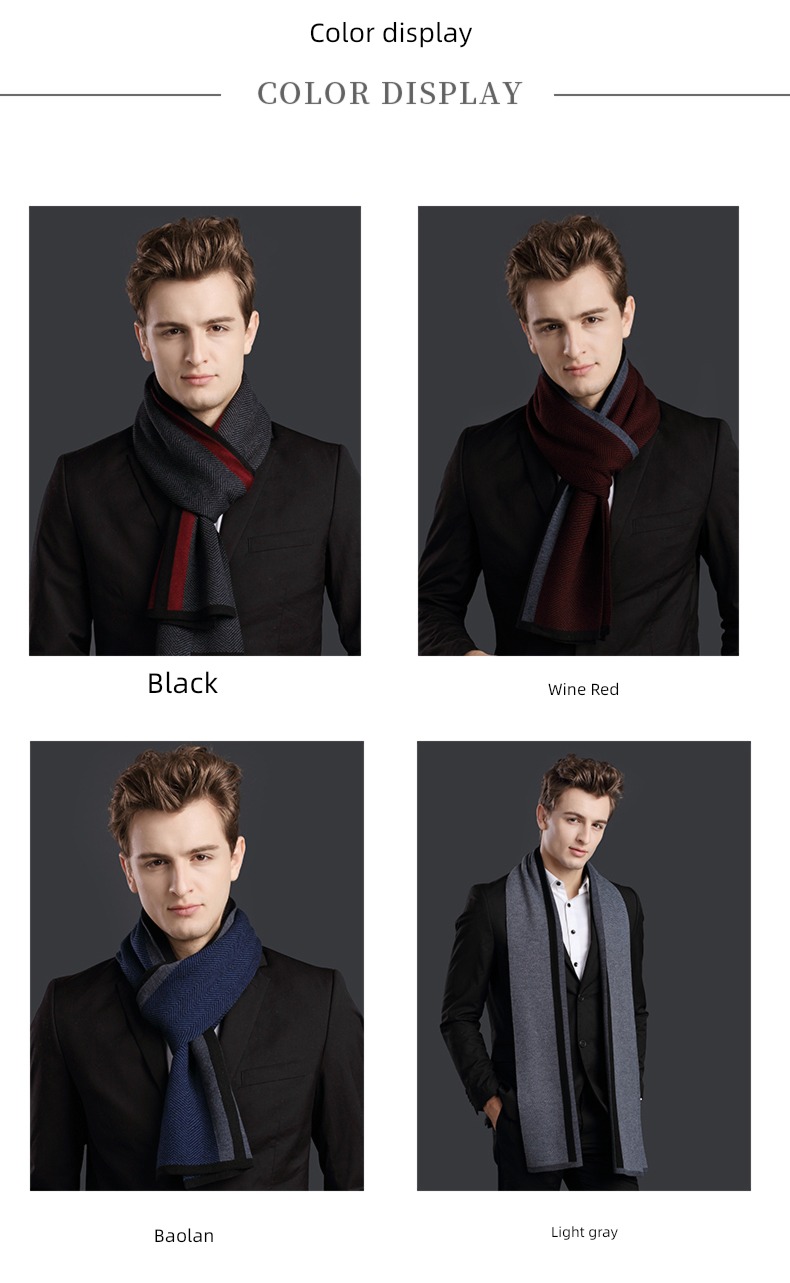hyz  wool man Autumn and winter business affairs scarf