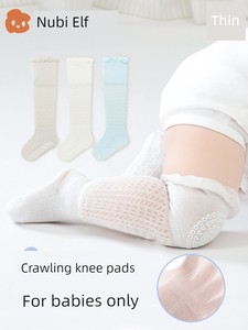Newborn Baby Crawling Knee Pads, Non-Slip Floor Socks, Toddler Walking Socks, Baby Long Socks, Summer Thin Long Socks