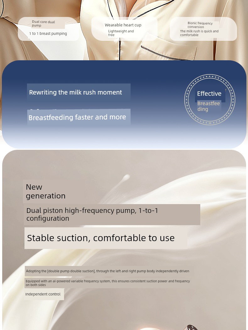 Bebebao Hands-Free Double-Sided Electric Breast Pump Fully Automatic Single-Sided Portable Breast Pump Neck-Hanging Type — 2