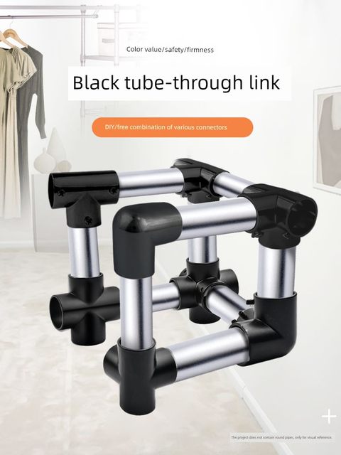 25 pipe stainless steel fixing parts, tee-way elbow 32 pipe-way clothes rack display rack shelf joints round pipe connection parts