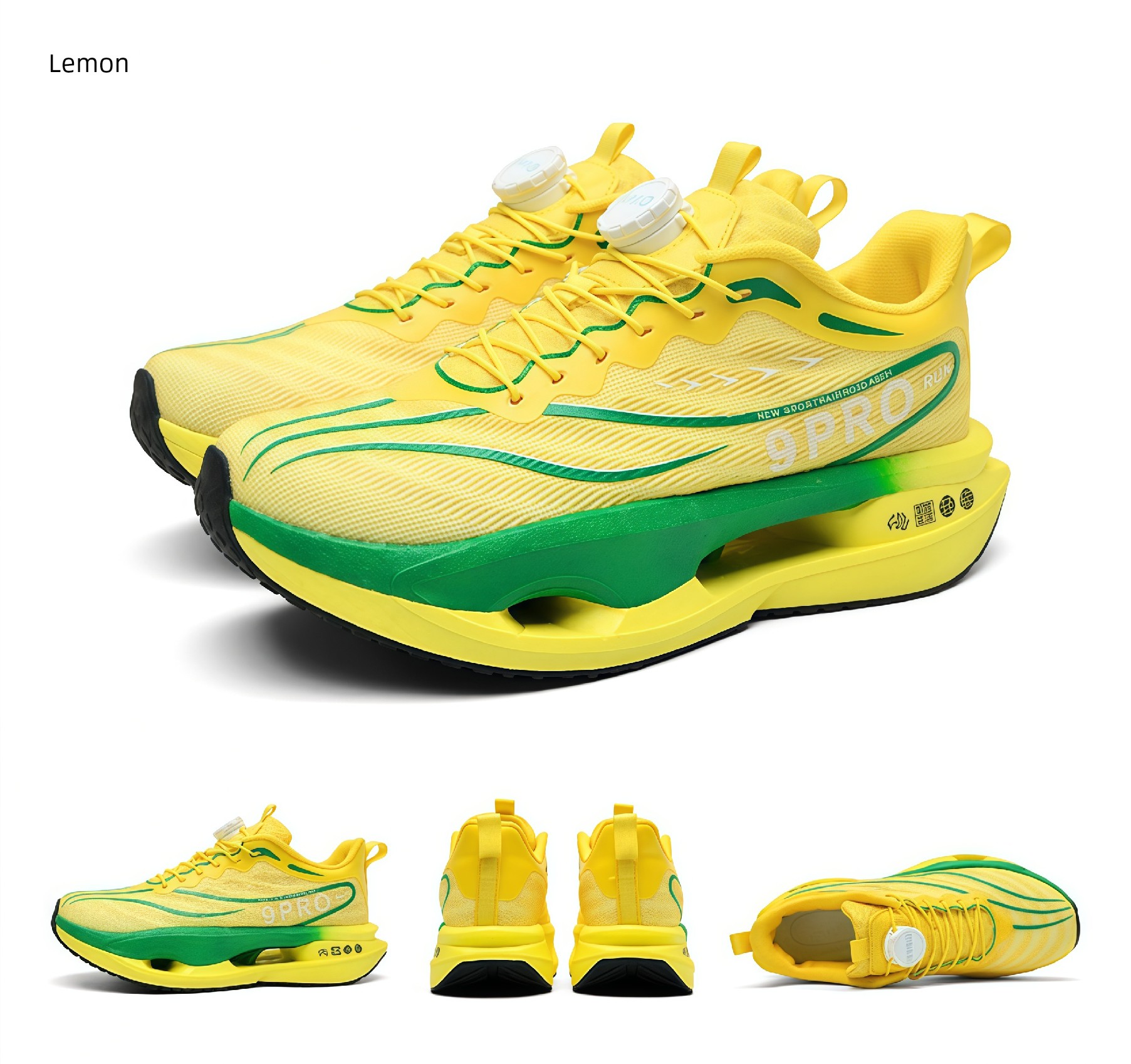 Red Rabbit 9 Pro Children's Shock-Absorbing Sports Shoes, New Autumn Model, Student-Specific Running Shoes, Button Running Shoes for Older Boys — 33