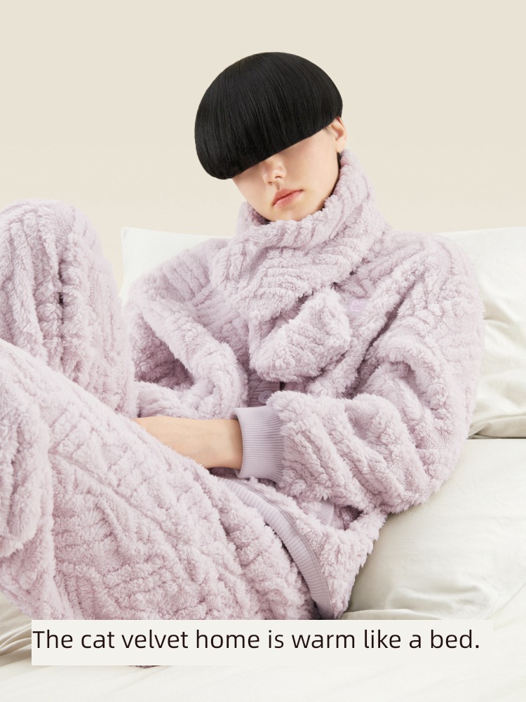 515P Jiaonei Coral velvet female Autumn and winter lovers pajamas