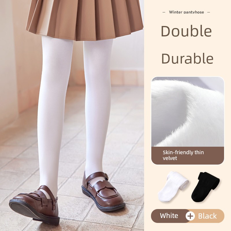 Girls' Dance Tights Summer Thin Pantyhose Professional Practice and Exam Dance Socks White Children's Leggings Spring and Autumn — 7