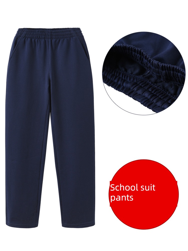 children spring and autumn Navy pupil Sports pants