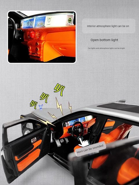 Large alloy Rolls-Royce Phantom Car Model 1 18 Simulation luxury car Children's multi-function toy car boy