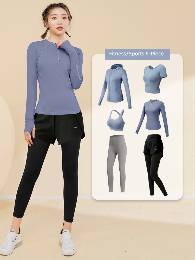 Autumn and winter Long sleeve quick-drying Rope skipping special-purpose female Yoga clothes