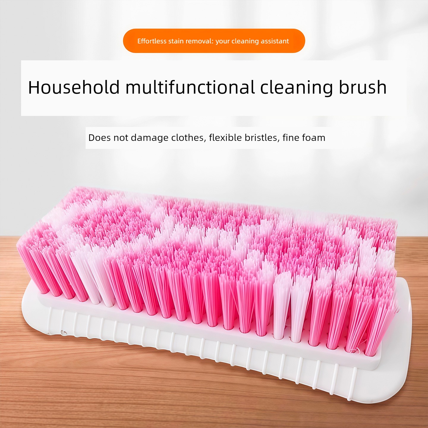 Laundry Brush, Cleaning Brush with Hard Bristles, Extra-Long, Specially Designed, Dense Bristles That Don'T Shed Easily, Durable, Household Use, Doesn'T Damage Clothes, Shoe Brush