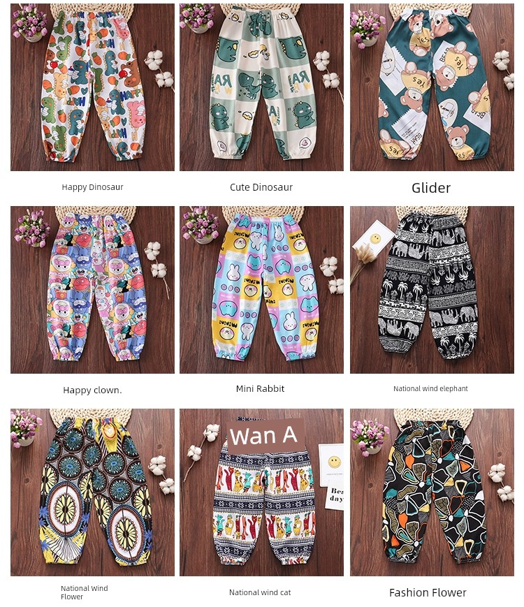 Thin Floral Artificial Cotton Baby Bloomers for Boys and Girls — 14