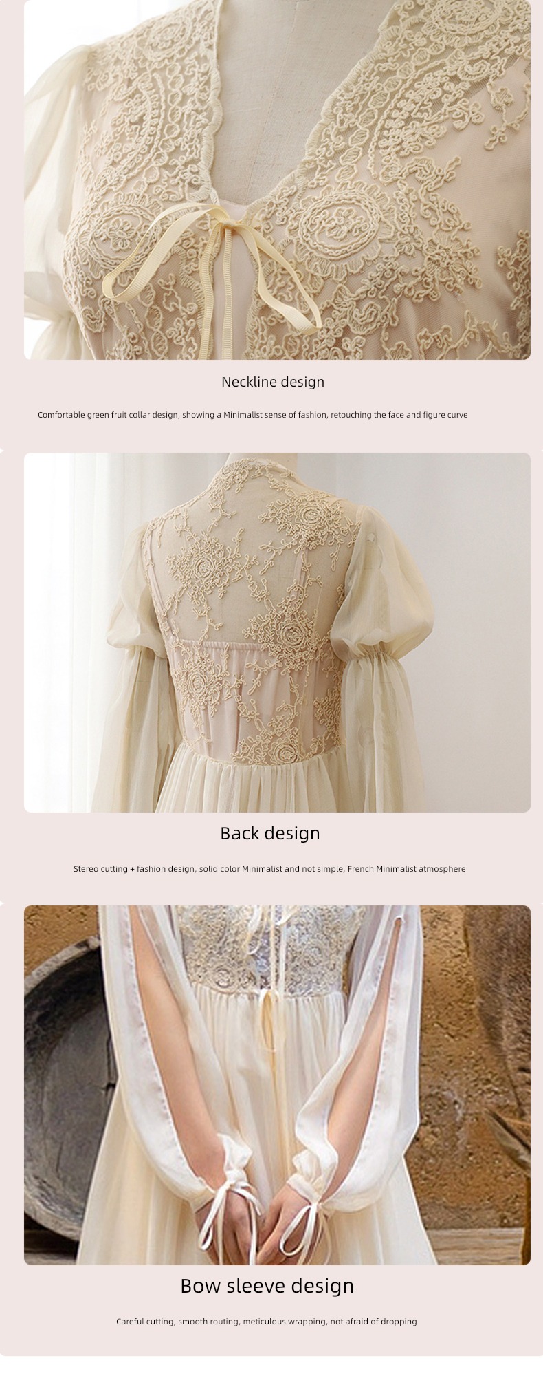 Morning Robe bride wedding Cardigan fairy Trailing Lace