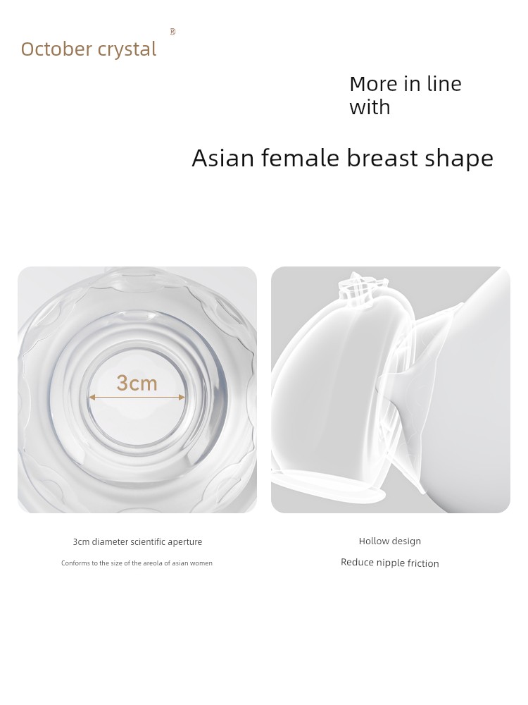 October Crystal Breast Milk Collector Manual Hands-Free Breast Pump for Pregnant Women with Leaking Milk, Milk Catcher, Anti-Overflow Breast Collector — 4