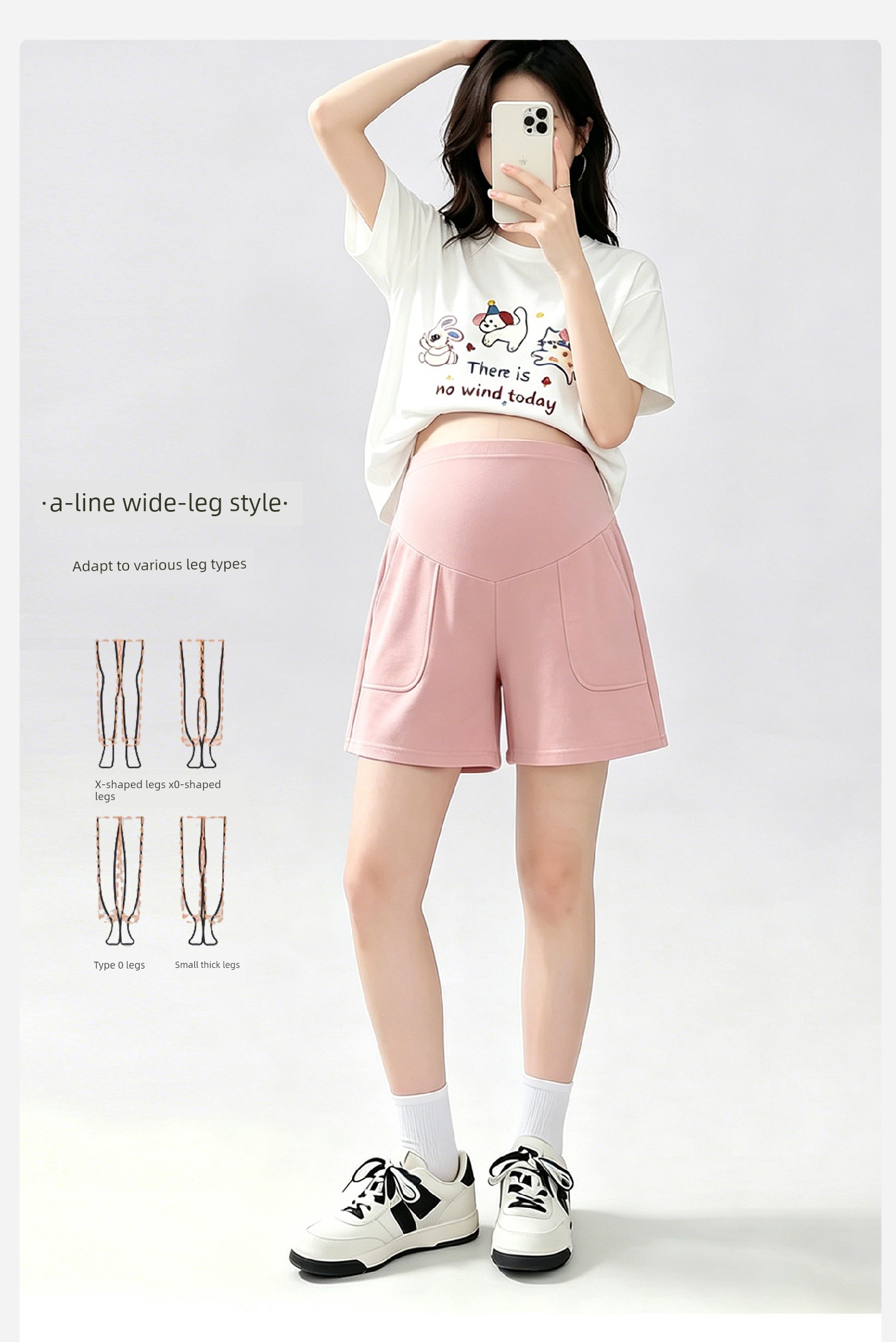Jq Jingqi Maternity Shorts for Summer 2026 New Thin Style Five-Point Pants, Non-Tightening on the Belly during Pregnancy, Maternity Wear — 9