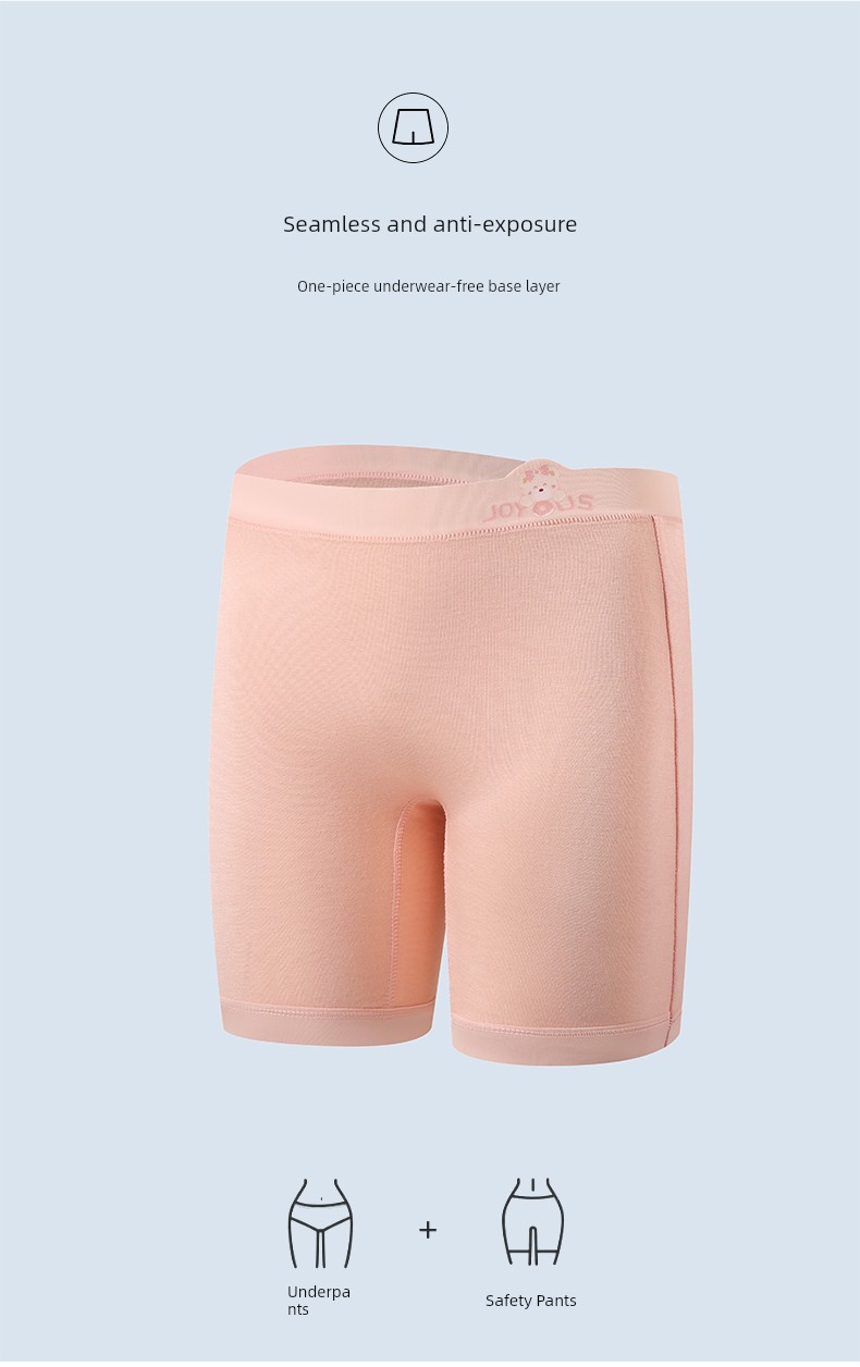 Catman Children's Safety Pants for Girls, Three-In-One Underwear, Class a 10A Antibacterial, 2026 Summer Thin Anti-Exposure Leggings — 3