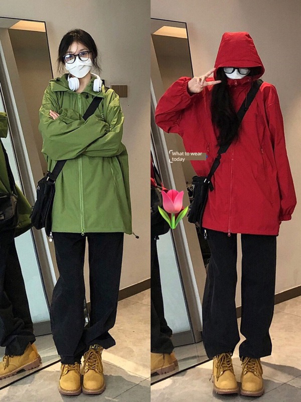 National tide zipper Hooded men and women leisure time lovers pizex