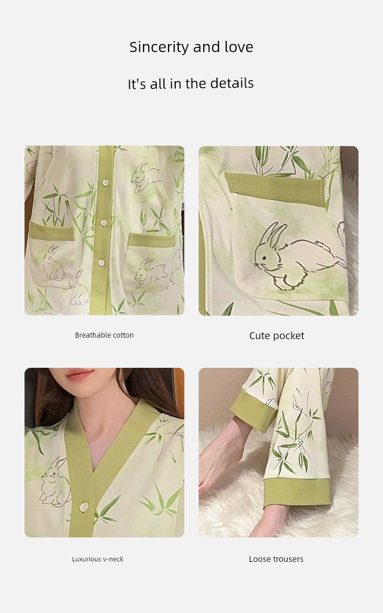 Pure Cotton Postpartum Clothing, Autumn and Winter Postpartum Nursing Pajamas for Women, Special for Breastfeeding, Spring and Autumn Maternity Home — 16