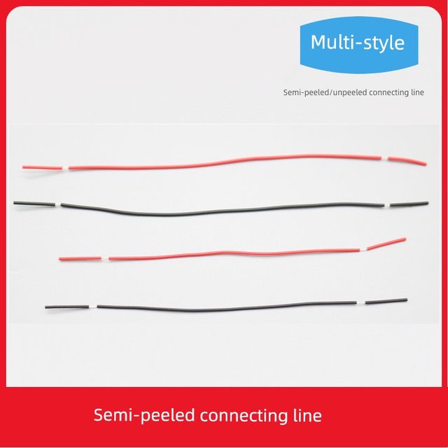Semi-stripped red and black connection line national standard line technology small production assembly model wire electronic circuit motor connection