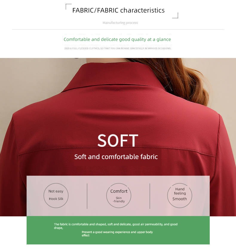Age reduction Foreign style middle age shirt Long sleeve jacket Mother dress