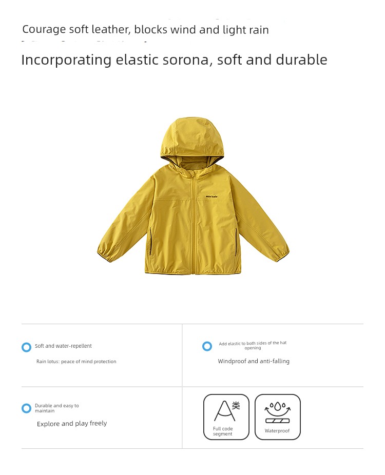 [Soft Leather] Mini Bala Children's Water-Repellent Protective Jacket for Boys and Girls, Class a Outdoor Top, Fall 2026 — 5