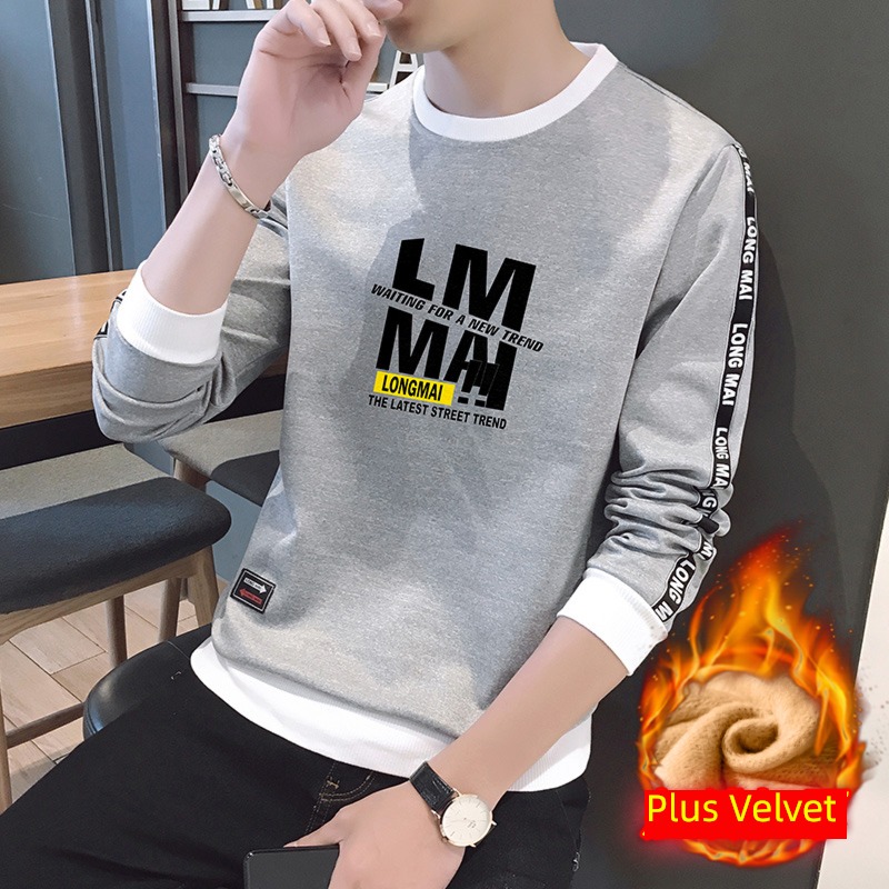 winter Plush thickening Versatile leisure time men's wear Sweater