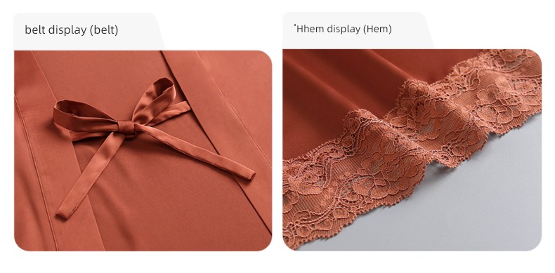 Bathrobe Ice silk summer camisole sexy suit pajamas