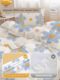 Disposable bed sheets, quilt covers, pillowcases, portable travel hotel train sleeper, double four-piece set, travel supplies, quilt covers