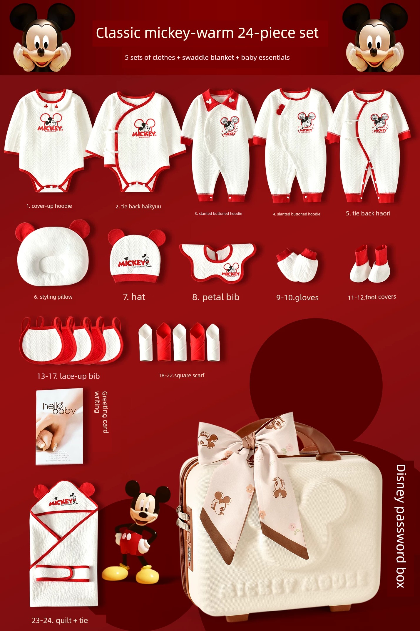 Disney Baby Gift Box Set Newborn Clothes Newborn Baby Full Moon Birth Meet Gift Supplies Upscale — 8