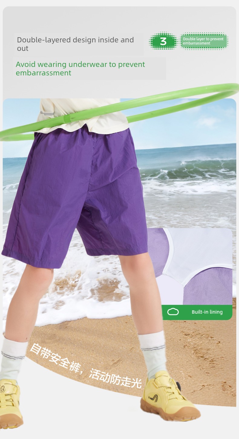 Kk Tree Kidsren's Quick-Drying Shorts for Playing in the Water, Sun Protection Five-Point Pants for Boys and Girls, Lightweight Sports Outer Pants, New — 8