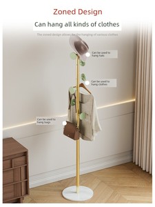 Floor-Standing Coat Rack, Simple Design for Home Use, Entryway Coat Rack with a Stylish Design, Cream-Style Bedroom Clot