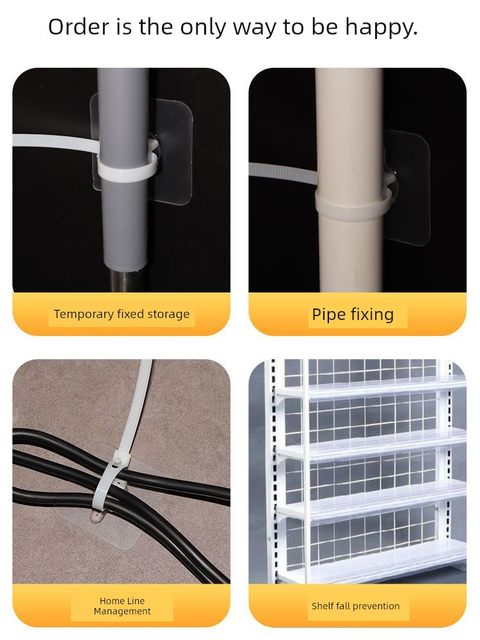 No hole-free water pipe fixing and snapping wall fixing washing machine drain pipe gas pipe air conditioning pipe clamp