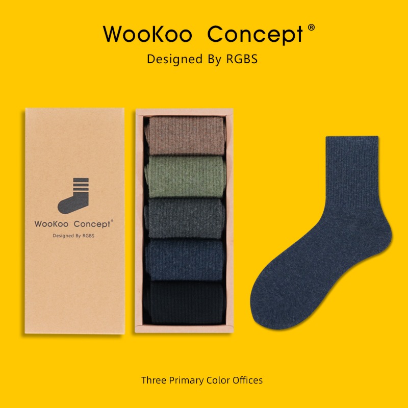 Sock man WooKoo Xinjiang cotton Sweat absorption ventilation Socks