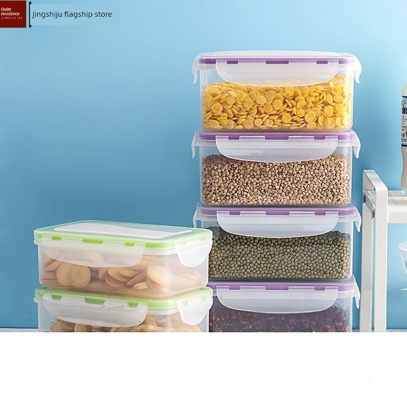 Plastic Storage Box Set, Transparent Refrigerator Storage Box Set, Refrigerator Storage Box, Microwave Lunch Box