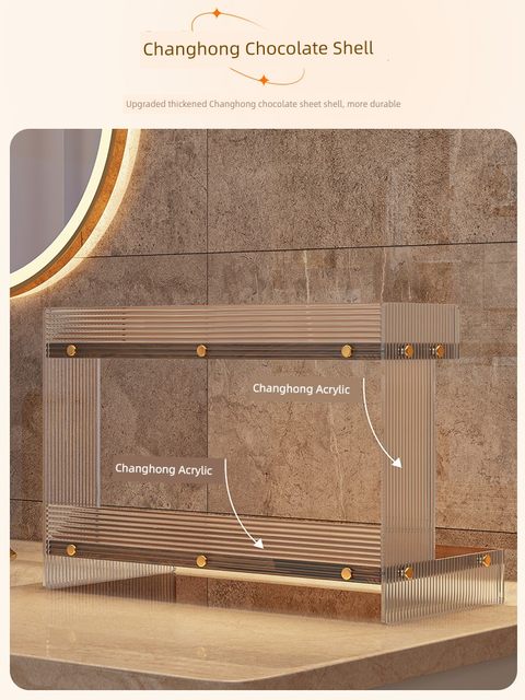 Cosmetic storage box acrylic dressing table skin care rack storage rack desktop high-end transparent lipstick rack