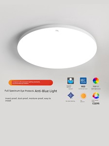 Foshan Lighting Led Full-Spectrum Tri-Proof Ceiling Light for Bedroom, Modern Minimalist Style for Hallway and Balcony, 