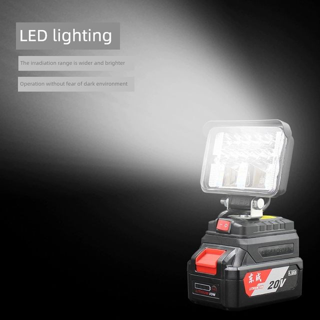 Dongcheng lithium battery work lamp lighting electric wrench 18V20V Dongcheng LED emergency maintenance lamp tool light