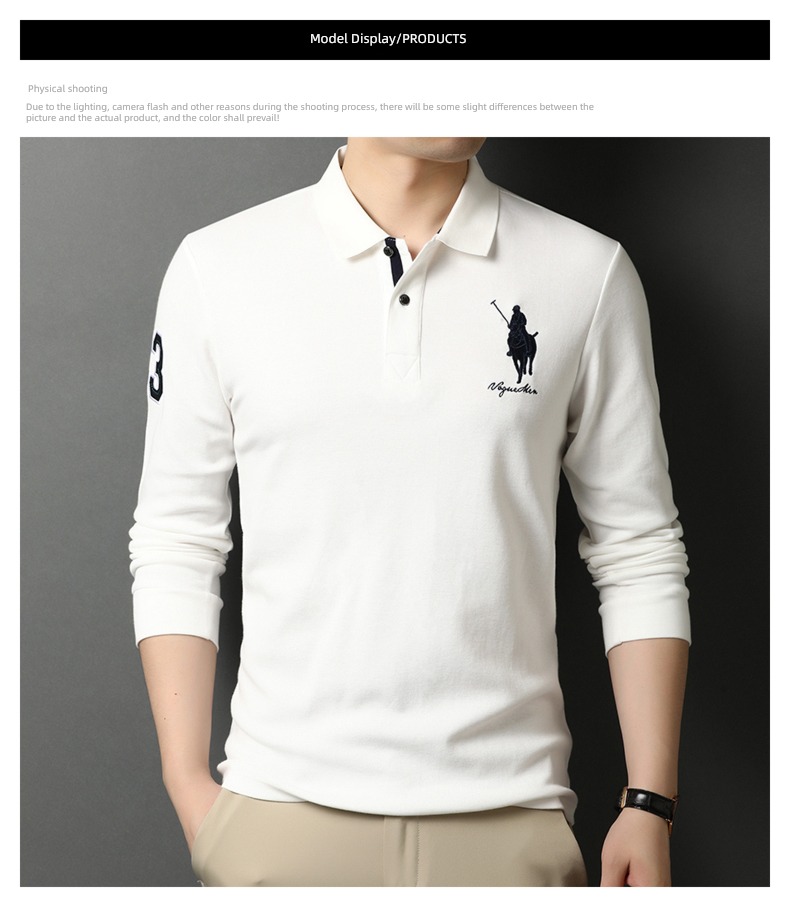 golf Collar Long sleeve Body shirt man T-shirt