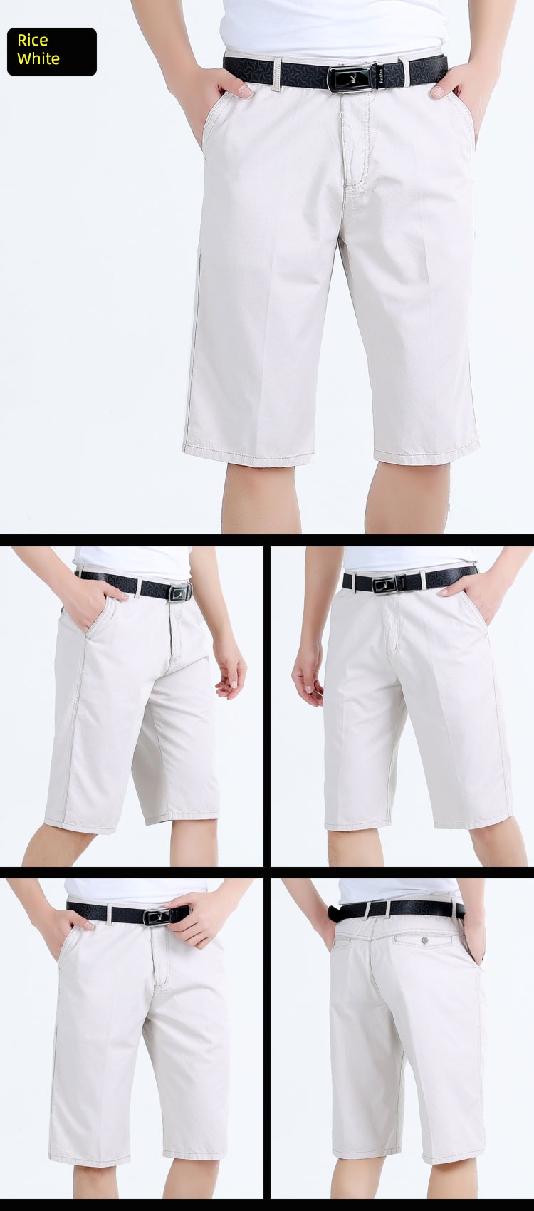 pure cotton dad 7 points Middle aged man suit shorts