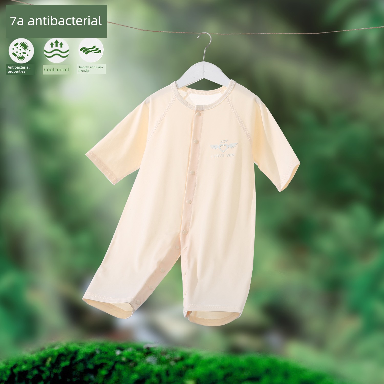 2-Pack Baby Romper Summer Thin Modal Long-Sleeve Pajamas Baby Air-Conditioned Crawling Suit Newborn Onesie — 4