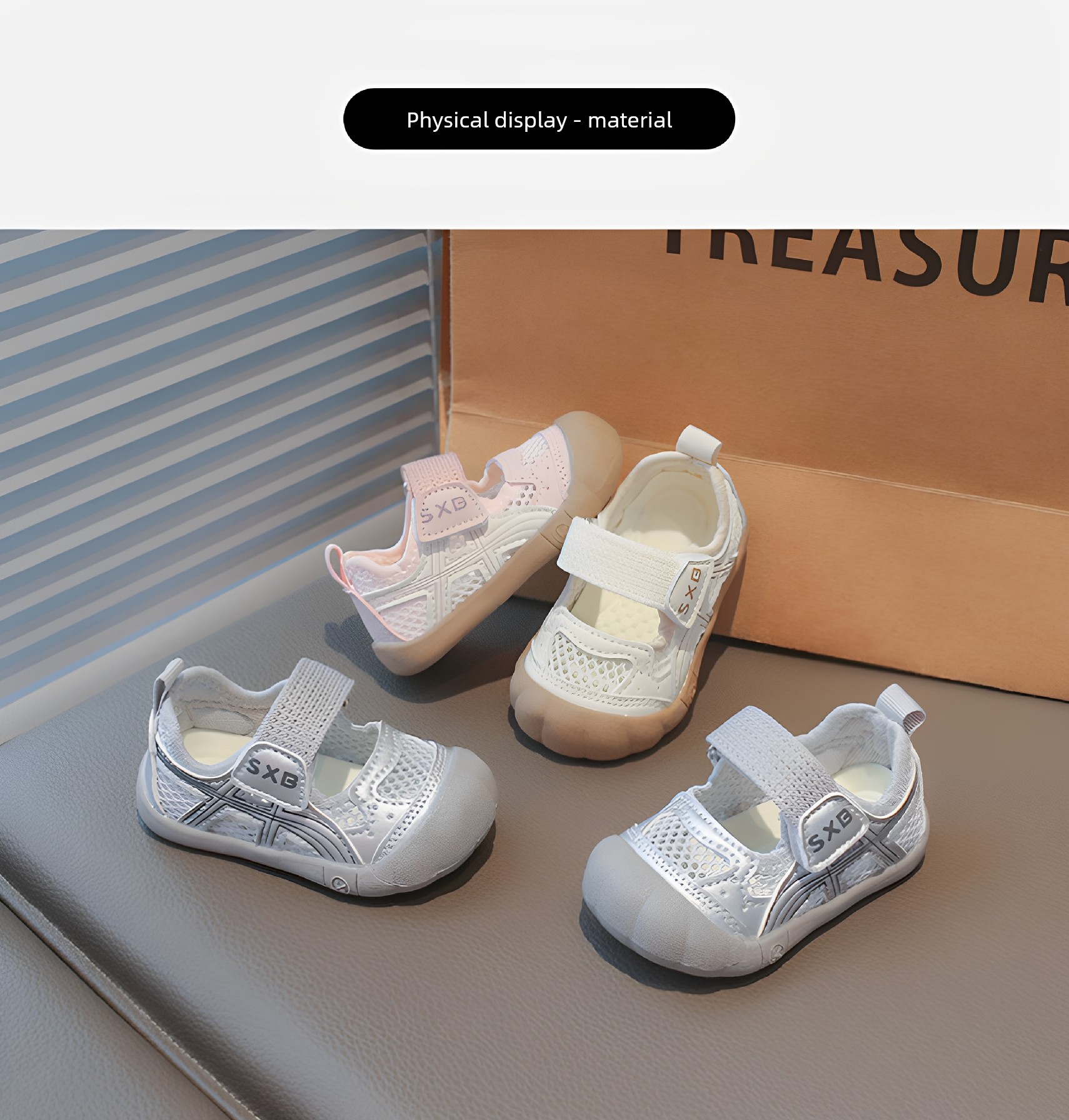 British Baby Girl Sandals 2 Years Old 2026 Summer New Style Girls' Soft-Soled Boys' Baby Mesh Sports Shoes Functional Shoes — 9