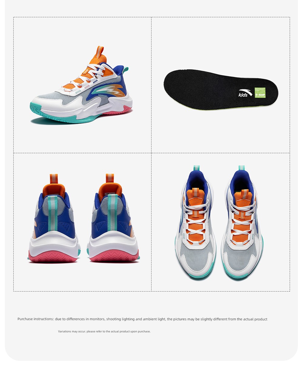 Trial | Anta Kids Boys' New Autumn Model Professional Practical Youth Training Basketball Shoes Sports Shoes — 36