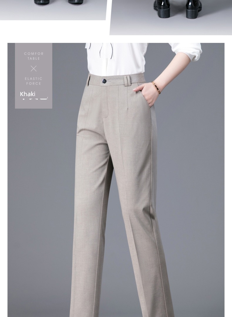 ma'am Plush middle age mom spring and autumn Suit pants