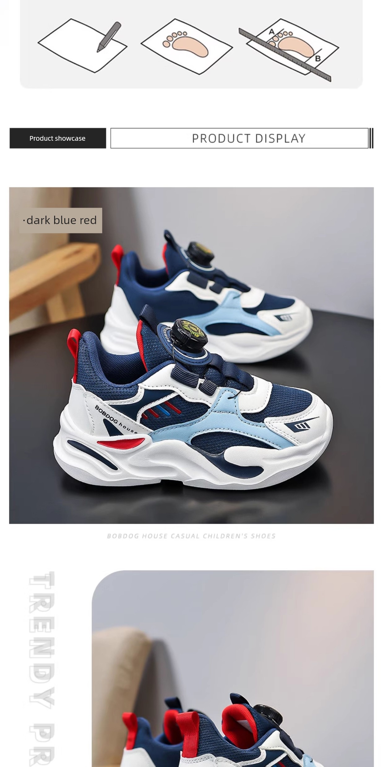 Babudou Boys' Shoes 2026 New Spring and Autumn Children's Sports Shoes for Older Kids, Lightweight Breathable Mesh for Elementary School Students — 6