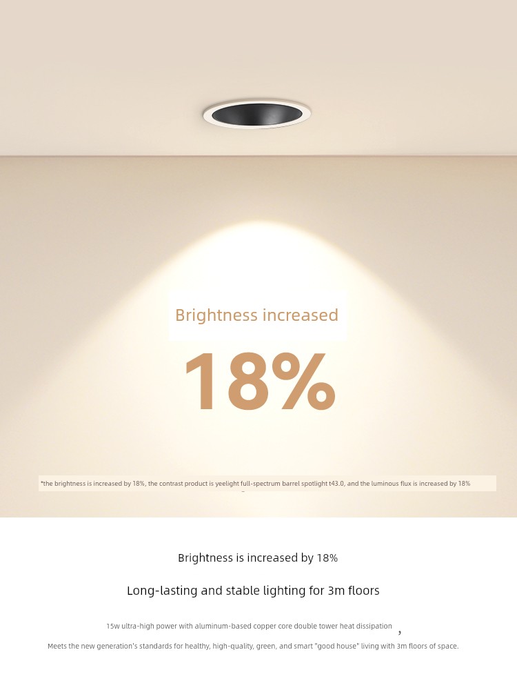 Yeelight Full-Spectrum Smart Spotlight Embedded Anti-Glare Led Downlight Home Living Room Ceiling Light T4