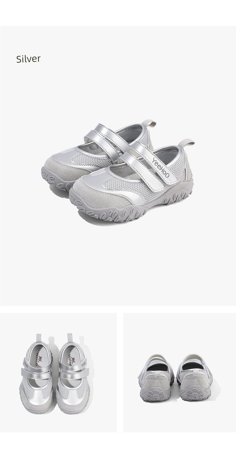 Yeehoo Children's Shoes for Girls, New Breathable Mary Jane Low-Top Sneakers, Baby Sandals, Children's Mesh Shoes — 14